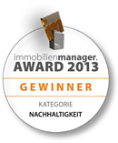 immobilienmanager Award 2013 - Gewinner in der Kategorie Nachhaltigkeit